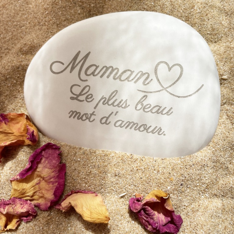 Galet personnalisé, cadeau pour maman